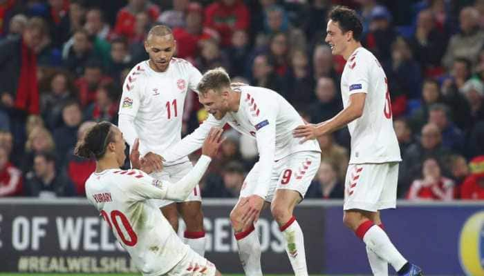 Denmark beat Wales 2-1 to claim UEFA Nations League promotion