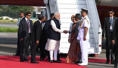 PM Narendra Modi arrives in Maldives to attend President-elect Ibrahim Mohamed Solih's swearing-in ceremony