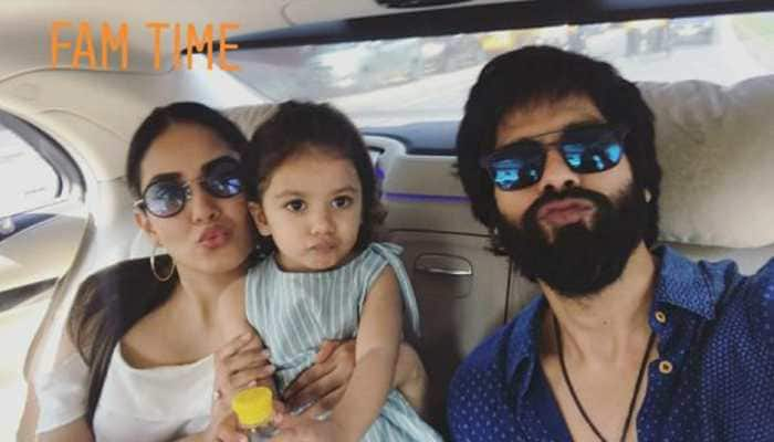 Shahid Kapoor&#039;s day out with wife Mira and daughter Misha but where is Zain?