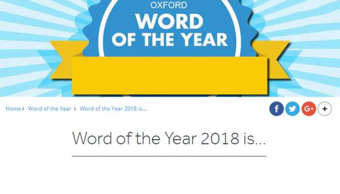 And the Word of the Year 2018 is... 