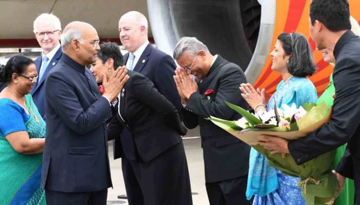 President Ram Nath Kovind arrives in Australia on a three-day visit