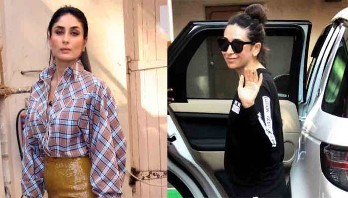 Kareena Kapoor Khan, Karisma Kapoor make a splash in Mehboob studio — In Pics