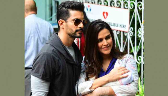 Neha Dhupia gets discharged from hospital, takes newborn daughter Mehr home — See photos