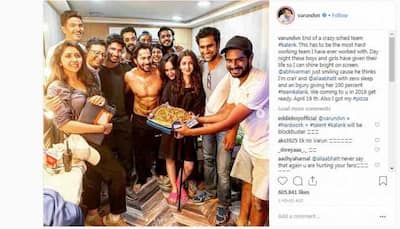 Varun Dhawan announces Kalank schedule wrap, shares a 'crazy' pizza party picture