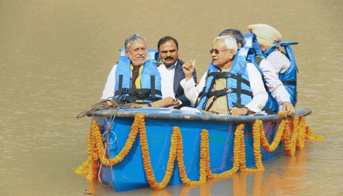 Nitish Kumar unveils 70 ft tall Lord Buddha&#039;s statue in Rajgir