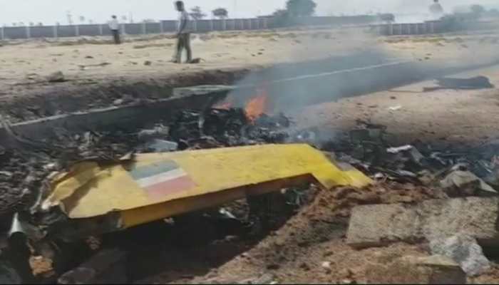 IAF trainee aircraft crashes in Telangana&#039;s Yadadri Bhuvanagiri district, pilot injured