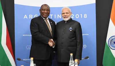PM Narendra Modi welcomes South African President Cyril Ramaphosa as Republic Day chief guest