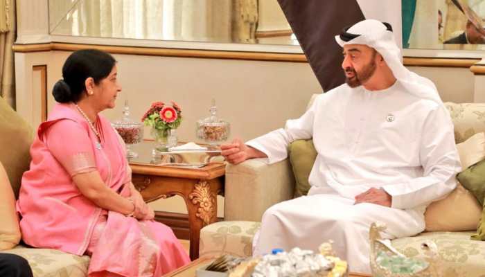 India, UAE ink currency swap agreement during Sushma Swaraj’s Abu Dhabi visit