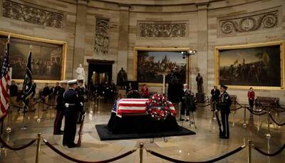 Body of former US President George HW Bush returns to Houston for funeral