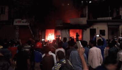Fire breaks out at furniture shop near Thane in Maharashtra, fire fighting on 