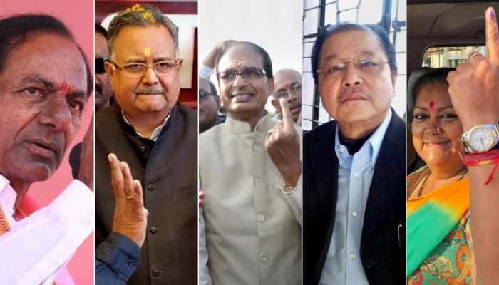 What Exit Polls predict for Madhya Pradesh, Rajasthan, Chhattisgarh, Telangana and Mizoram