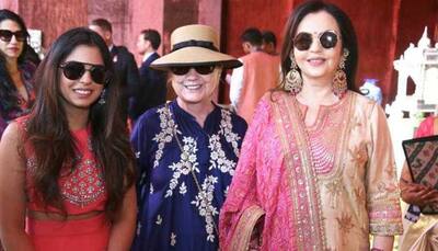 Nita Ambani, Isha Ambani and Hillary Clinton visit Udaipur's Swadesh Bazaar as part of pre-wedding functions