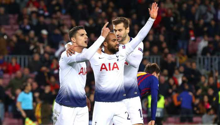 UEFA Champions League: Spurs reach last 16 as Moura snatches draw at Barca UEFA Champions League: Spurs reach last 16 as Moura snatches draw at Barca