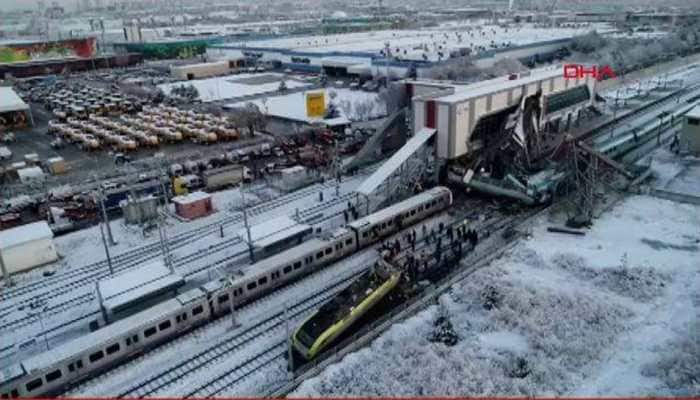 4 dead, 43 injured after high-speed train crashes into overpass in Turkey