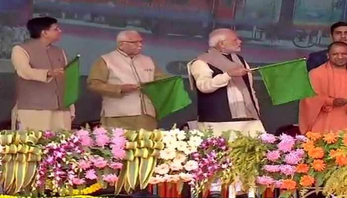 PM Narendra Modi&#039;s development push in Raebareli; targets former UPA govt in Gandhi bastion