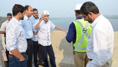 Goa: Ailing CM Manohar Parrikar makes rare public appearance, inspects 2 bridges