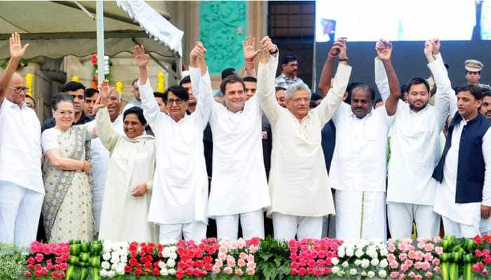 Akhilesh Yadav, Mayawati, Mamata Banerjee skip Opposition&#039;s &#039;show of strength&#039; at swearing-in ceremonies