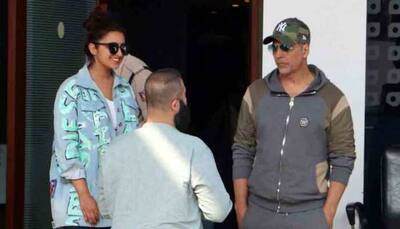 Akshay Kumar spotted with 'Kesari' co-star Parineeti Chopra at private airport — Pics