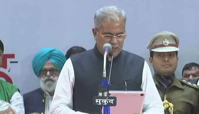 Congress&#039; Bhupesh Baghel takes oath as Chhattisgarh Chief Minister