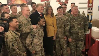 In a first, Donald Trump makes surprise visit to US troops in Iraq