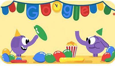 Google celebrates New Year's Eve with animated doodle