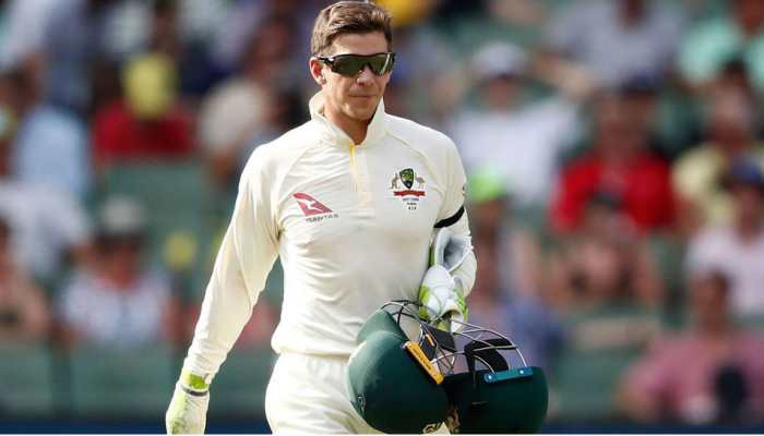 Australian captain Tim Paine shares light moment with media after long day on field