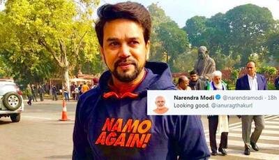 BJP MP Anurag Thakur dons a 'Namo jacket' in Parliament, PM Narendra Modi says 'looking good'