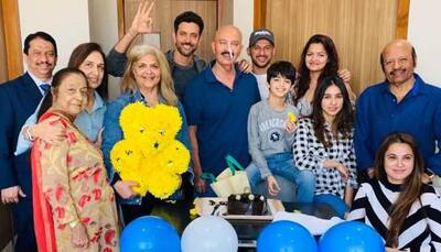 Hrithik Roshan shares pic with father Rakesh Roshan, says he is 'Up and about'