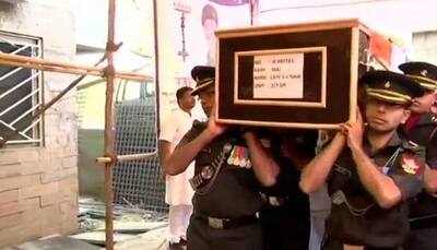 Mortal remains of Major Shashi Dharan V Nair, who lost his life in IED blast in Nowshera, brought home 