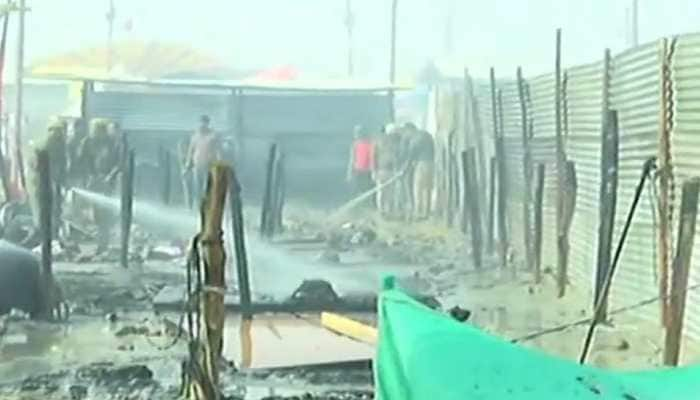 Fire at a pandal in Prayagraj Kumbh mela triggers panic, no casualties reported