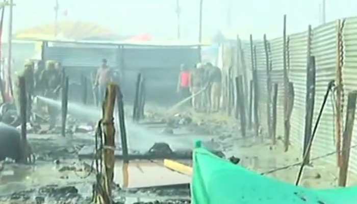 Fire at a pandal in Prayagraj Kumbh mela triggers panic, no casualties reported