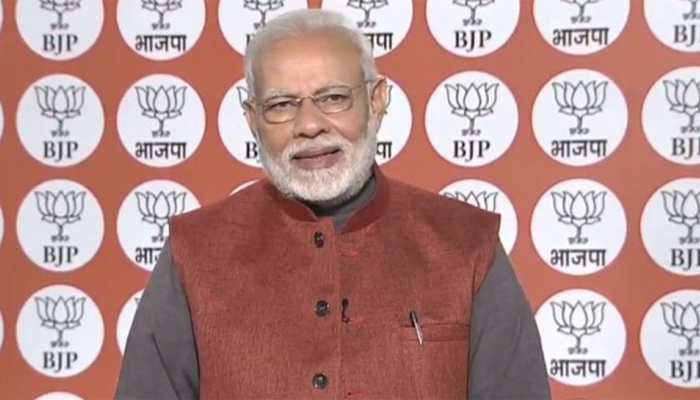 PM Modi appeals for feedback on NaMo App, &#039;Mahagathbandhan&#039; gets prominent space