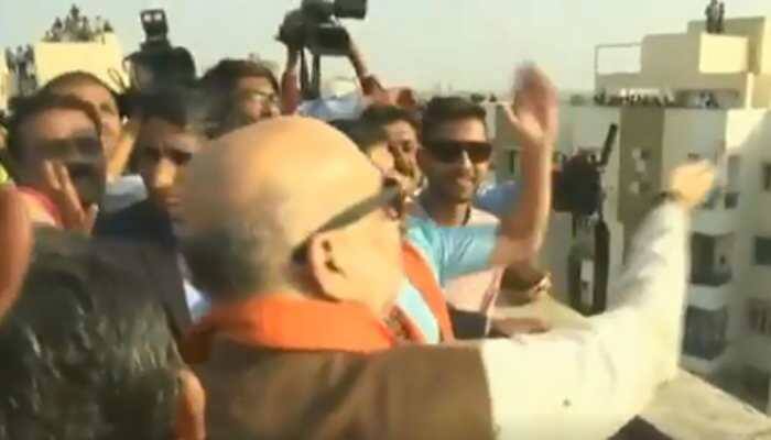 BJP chief Amit Shah flies kite in Ahmedabad on Makar Sankranti: Watch