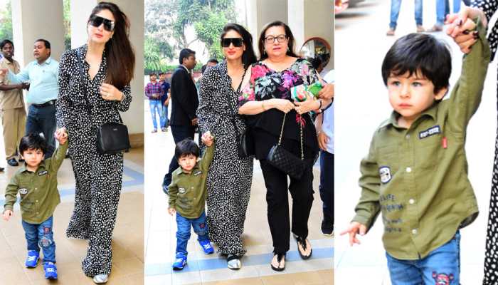 Kareena Kapoor Khan steps out looking her gorgeous self while Taimur waves at paps—See pics