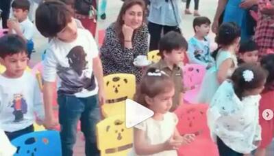 This video of Taimur Ali Khan reluctantly dancing at a birthday bash goes viral-Watch