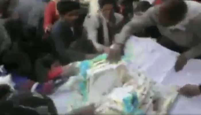 Watch: People 'loot' Mayawati's multi-layered birthday cake
