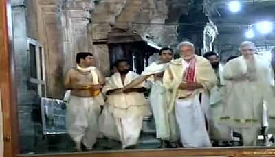 PM Narendra Modi visits Sree Padmanabhaswamy temple in Kerala, offers prayers 