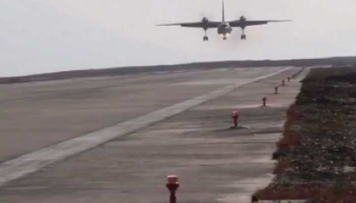 IAF's AN-32 transport aircraft lands in strategically important Sikkim's Pakyong airfield IAF's AN-32 transport aircraft lands in strategically important Sikkim's Pakyong airfield