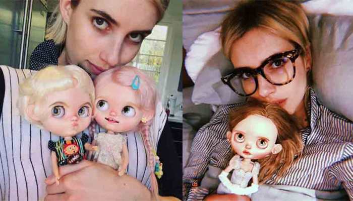 Emma Roberts obsessed with terrified-looking dolls, shares pics