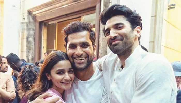 Alia Bhatt shares a cutesy click with Abhishek Varman and Aditya Roy Kapoor post wrapping up 'Kalank'