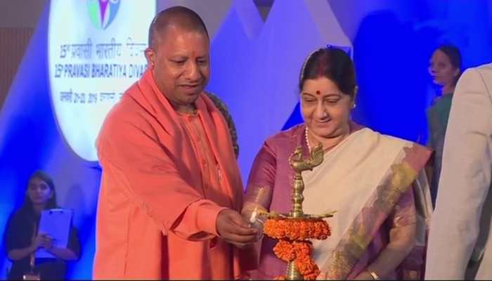 In a first, Varanasi hosts Pravasi Bharatiya Divas; UP CM Yogi Adityanath, EAM Sushma Swaraj inaugurate youth PBD