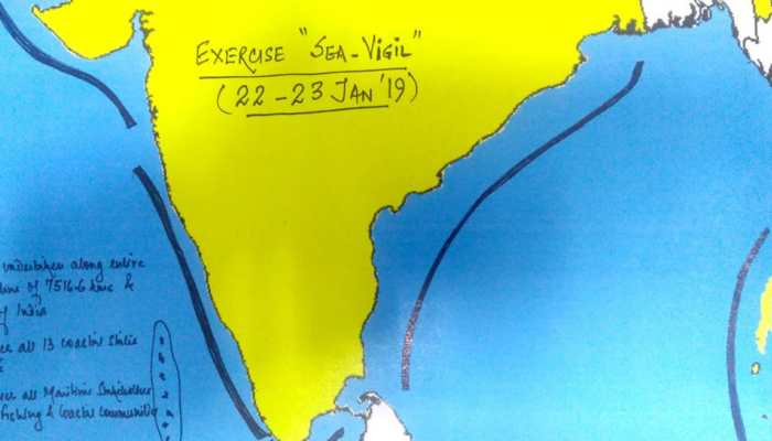 Indian Navy begins 'Ex Sea Vigil', the largest coastal defence exercise Indian Navy begins 'Ex Sea Vigil', the largest coastal defence exercise