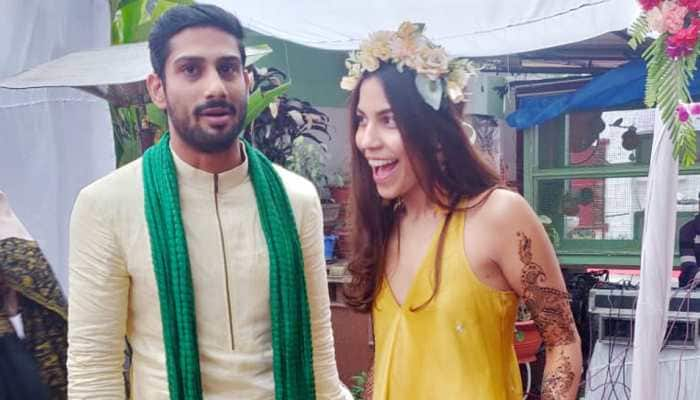 Prateik Babbar-Sanya Sagar&#039;s haldi and mehendi ceremony pics are unmissable!