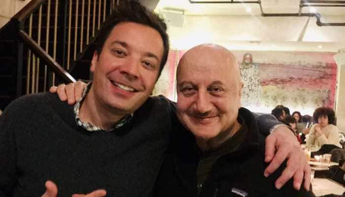 Anupam Kher meets &#039;mutual admirer&#039; Jimmy Fallon