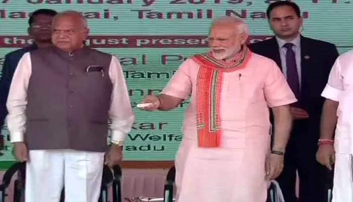 PM Narendra Modi lays foundation stone for AIIMS in Madurai amid black flag protest by MDMK