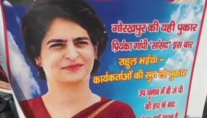Priyanka Gandhi&#039;s posters come up in Gorakhpur, with a message for Rahul Gandhi