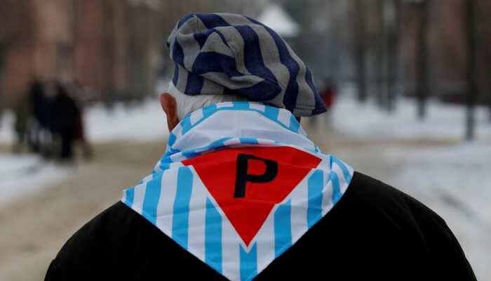Far right protest during Auschwitz camp liberation commemoration