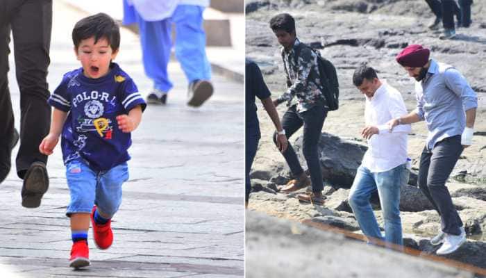 Taimur Ali Khan shows up on the sets of daddy Saif Ali Khan's 'Sacred Games 2' and we are loving it!