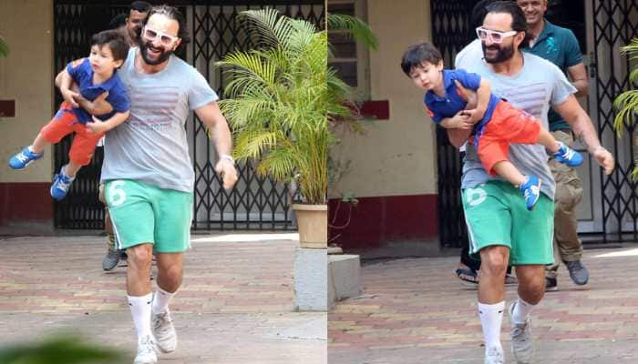 Daddy Saif Ali Khan turns Taimur&#039;s playmate for the day and the pics are adorable!