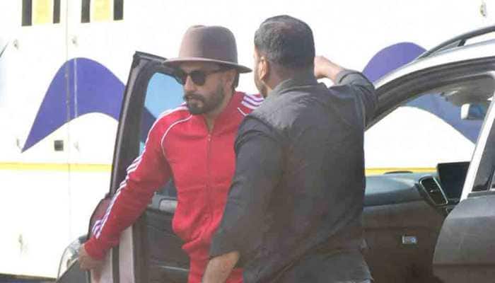 Ranveer Singh spotted on ad shoot sets in all-red attire — Pics